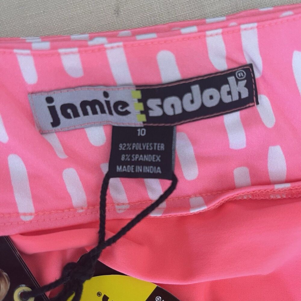 Jamie Sadock Upf 50 Mid Rise Zip Pocket Skort Pink 10 New $110 - Picture 10 of 11